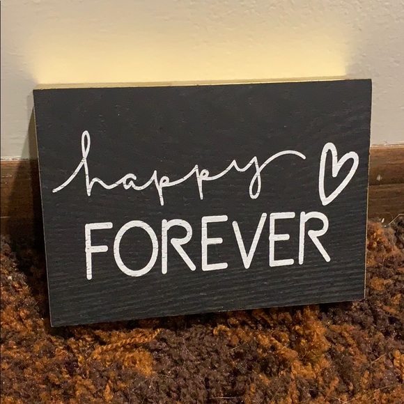 Threshold “Happy Forever ❤️” Wood Art - Picture 1 of 9